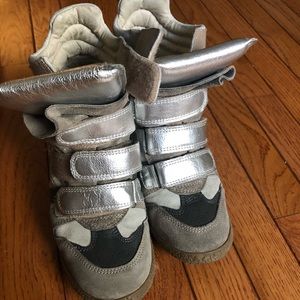 Steve Madden HiLight wedge sneakers gray/silver 36